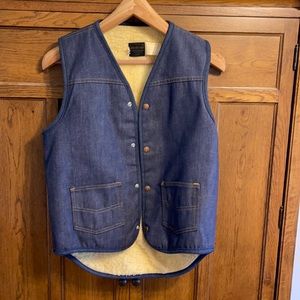 Vintage Sears Roebuck denim vest lined